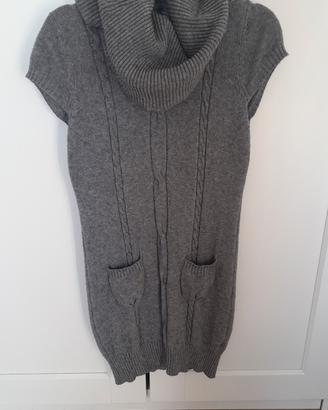 vestito in maglia grigio, taglia M