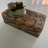 Accendino da tavolo in pietra Paesina vintage