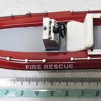 MODELLINO GOMMONE POMPIERI in plastica, SCALA 1/43