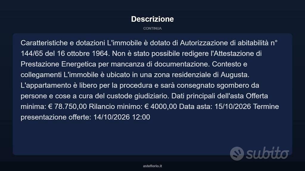 Appartamento – Augusta, Terravecchia, Siracusa - Vista 4