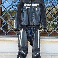 Tuta moto in pelle da donna