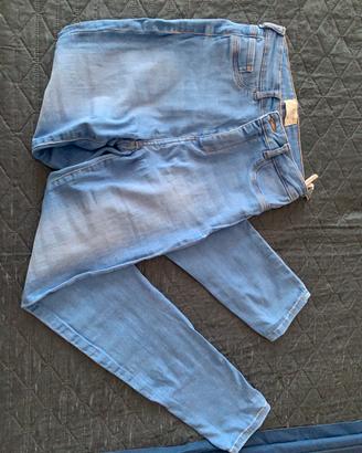 Jeans chiari vita alta taglia 36