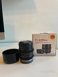 Obiettivo Samyang 50mm T/1.3