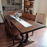 FRATINA E SEDIE IN LGNO MASSELLO STILE RUSTICO