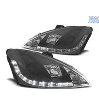 FARI PER FORD FOCUS 01-04 LUCE DIURNA A LED FONDO 