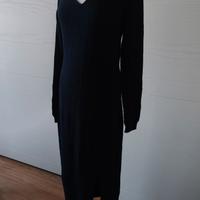 Abito lungo nero elasticizzato