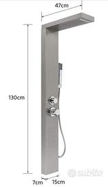 colonna doccia idromassaggio  inox
