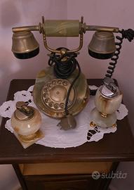 Telefono vintage onice ed ottone