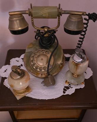 Telefono vintage onice ed ottone