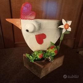 gallinella moderna style soprammobile artigianale 