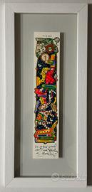 Quadro Serigrafia F. Musante un sogno, fondo nero