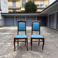 coppia di sedie d'epoca imbottite