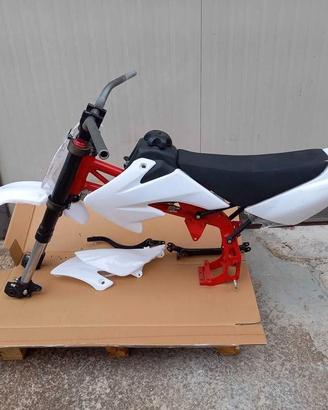 Telaio Pit Bike con Forcella Carene Manubrio Serba