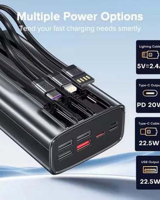 Power Bank 30000 mAh 22.5W Ricarica Rapida