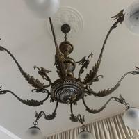 lampadario in ottone