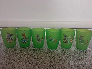 6 bicchieri in plastica Tom &Jerry 
