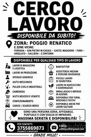 Lavori come babysitter, magazzino ecc