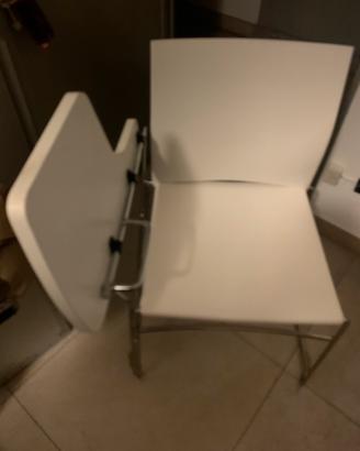 Sedie  studio  bianche design  impilabili nuove