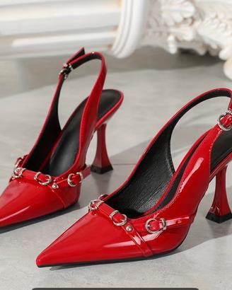 Décolleté Donna Rosse Eleganti con Tacco – Nuove