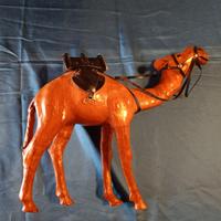 Cammello in pelle vintage arredo etnico Marocco 