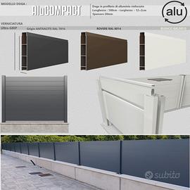 Profilo alluminio doghe per recinzioni divisori