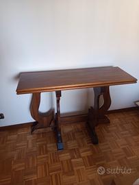 tavolo consolle artigianale in legno massello