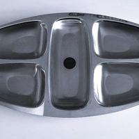 Antipastiera acciaio Alessi cinque scomparti