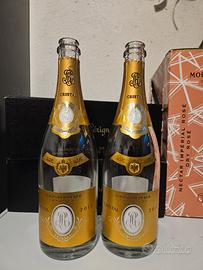 Bottiglie vuote Cristal due pezzi 