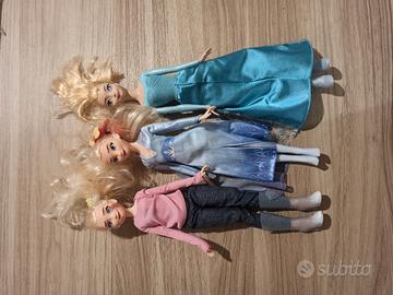 3 Barbie bambole Frozen elsa gioco bambina