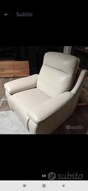 poltrona in vera pelle 