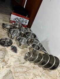 Batteria pentole Cucina Chic inox - 36 pezzi