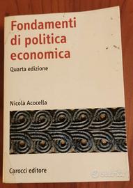 Libro "Fondamenti di politica economica"