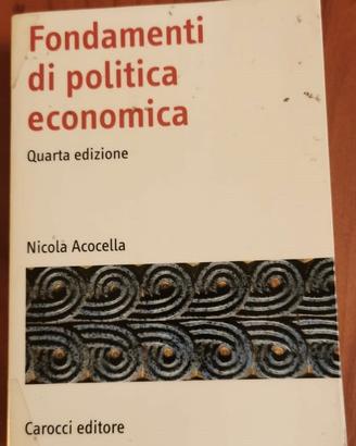 Libro "Fondamenti di politica economica"