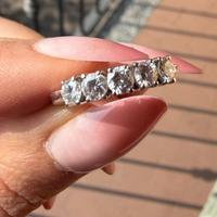 Veretta in oro 18kt - 5 diamanti