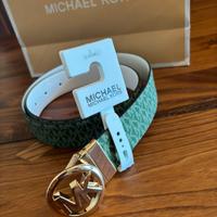 Cintura Michael Kors reversibile verde e bianca
