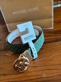 Cintura Michael Kors reversibile verde e bianca