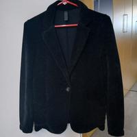 giacca nera in velluto