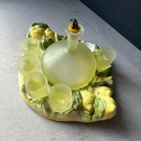 Set limoncello in ceramica e vetro