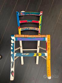 Sedia design dipinta a mano