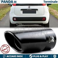 TERMINALE di Scarico per FIAT PANDA 3 OVALE NERO