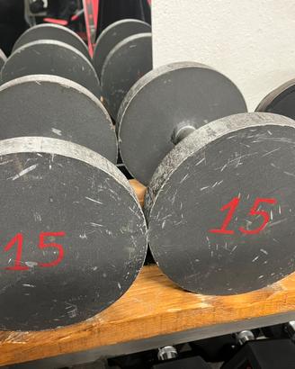 Manubri da palestra – 15 kg, 25 kg e 30 kg