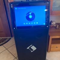 Karaoke portatile Auna Pro con schermo e ruote