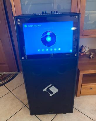 Karaoke portatile Auna Pro con schermo e ruote