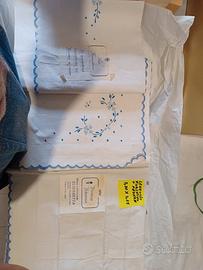 lenzuolo matrimoniale con ricamo fiorentino 