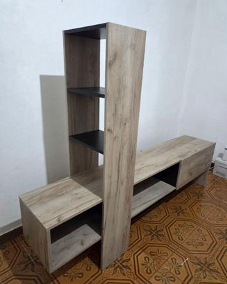 Mobile TV Moderno con Libreria Integrata