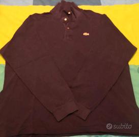 Polo Lacoste blu XL manica lunga tg 7