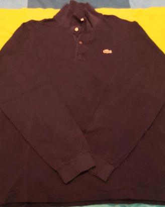Polo Lacoste blu XL manica lunga tg 7