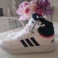 ADIDAS HOOP MID ALTE PELLE 