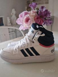 ADIDAS HOOP MID ALTE PELLE 