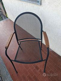 6 Poltroncine da giardino in metallo.